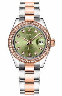 Rolex Lady-Datejust 28 Green Diamond Dial Watch 279381RBR-0008