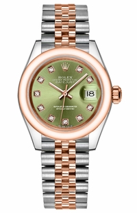 Rolex Lady-Datejust 28 Green Diamond Dial Women's Watch 279161-0007