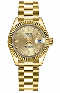 Rolex Lady-Datejust 28 Index Hour Markers Women's Watch 279178-0001