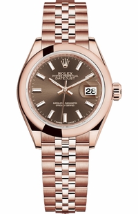 Rolex Lady-Datejust 28 Jubilee Bracelet Rose Gold Women's Watch 279165-0008