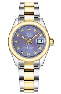 Rolex Lady-Datejust 28 Lavender Purple Diamond Dial Watch 279163
