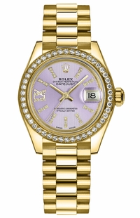 Rolex Lady-Datejust 28 Lilac Dial Women's Watch 279138RBR-0010