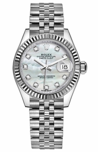 Rolex Lady-Datejust 28 Mother of Pearl Diamond Dial Watch 279174-0009