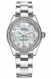 Rolex Lady-Datejust 28 Mother of Pearl Diamond Dial Watch 279384RBR-0012
