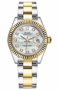 Rolex Lady-Datejust 28 Mother of Pearl Diamond Dial Women's Watch 279173-0014