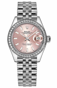 Rolex Lady-Datejust 28 Pink Dial Diamonds Women's Watch 279384RBR-0001
