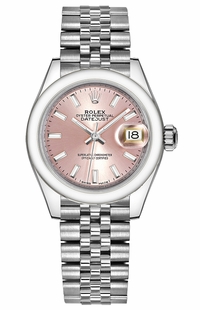 Rolex Lady-Datejust 28 Pink Dial Jubilee Bracelet Watch 279160-0001