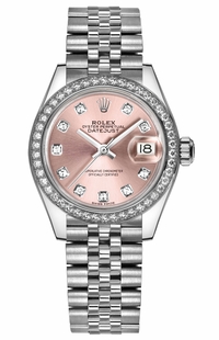Rolex Lady-Datejust 28 Pink Diamond Jubilee Bracelet Watch 279384RBR-0003