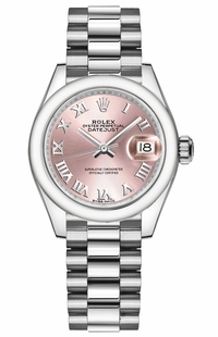 Rolex Lady-Datejust 28 Pink Roman Dial Women's Watch 279166-0012