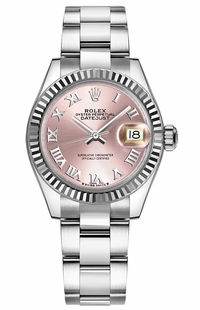 Rolex Lady-Datejust 28 Pink Roman Numeral Dial Women's Watch 279174-0018