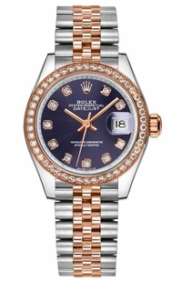 Rolex Lady-Datejust 28 Purple Diamond Dial Watch 279381RBR-0015