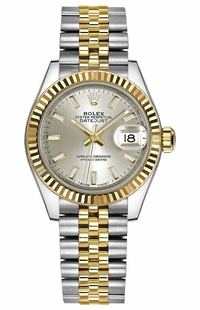 Rolex Lady-Datejust 28 Silver Dial Gold & Steel Women's Watch 279173-0019