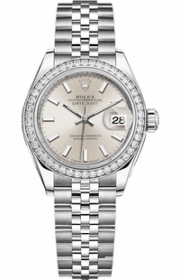Rolex Lady-Datejust 28 Silver Dial Jubilee Bracelet Watch 279384RBR-0007