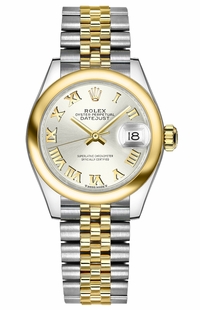 Rolex Lady-Datejust 28 Silver Roman Dial Women's Watch 279163-0005