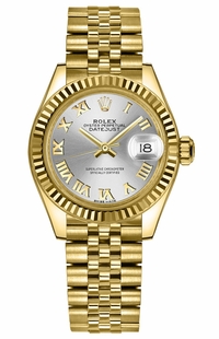 Rolex Lady-Datejust 28 Silver Roman Numeral Dial Watch 279178-0021