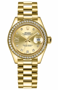 Rolex Lady-Datejust 28 Solid 18K Gold Watch 279138RBR-0006