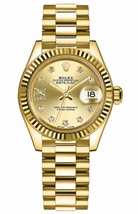 Rolex Lady-Datejust 28 Solid 18K Yellow Gold Women's Watch 279178-0013