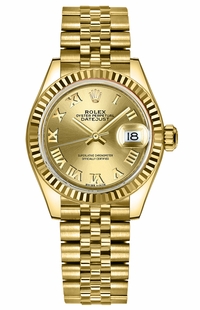 Rolex Lady-Datejust 28 Solid 18k Yellow Gold Women's Watch 279178-0023 