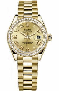 Rolex Lady-Datejust 28 Solid Yellow Gold Watch 279138RBR-0021