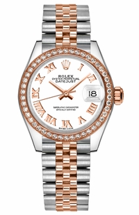 Rolex Lady-Datejust 28 White Dial Diamond Jubilee Women's Watch 279381RBR