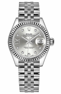 Rolex Lady-Datejust 28 White Gold Fluted Bezel Women's Watch 279174-0021