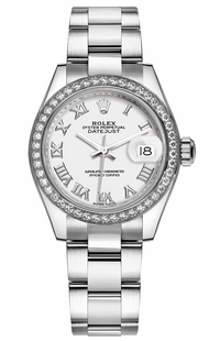 Rolex Lady-Datejust 28 White Roman Dial Women's Watch 279384RBR-0020
