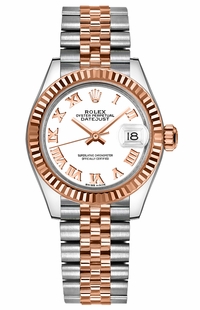 Rolex Lady-Datejust 28 White Roman Numeral Dial Watch 279171-0021
