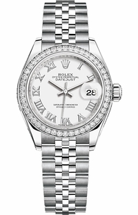 Rolex Lady-Datejust 28 White Roman Numeral Dial Watch 279384RBR-0019