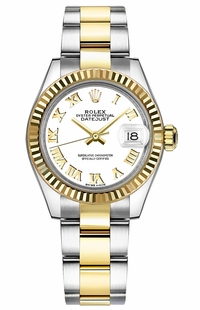 Rolex Lady-Datejust 28 White Roman Numeral Dial Women's Watch 279173-0024