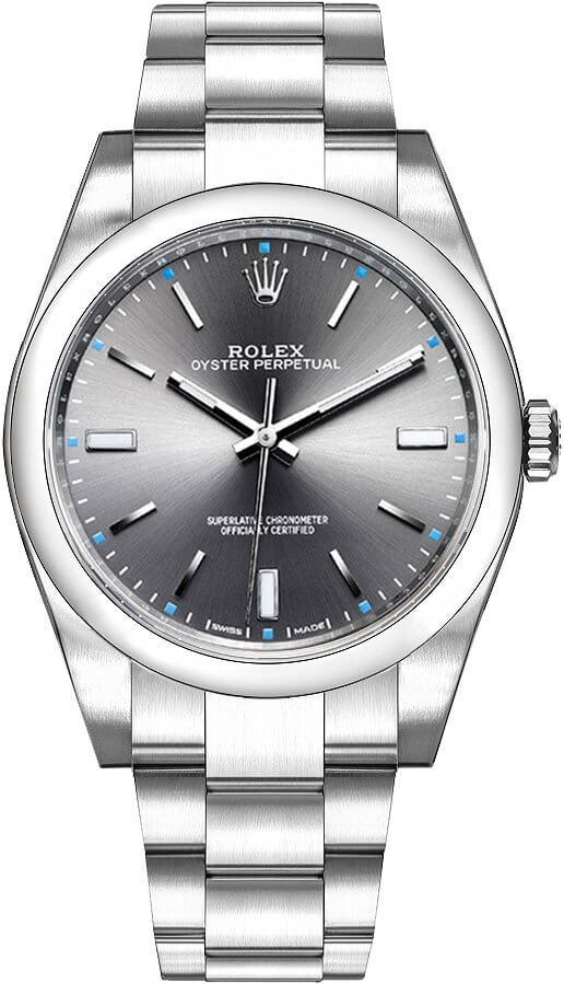 Rolex Oyster Perpetual 39 114300 Dark Rhodium Dial