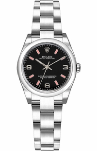 Rolex Oyster Perpetual 26 Black Dial Women's Watch 176200