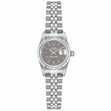 Rolex Oyster Perpetual 26 Date Rhodium Tapestry Dial Women's Watch 69190