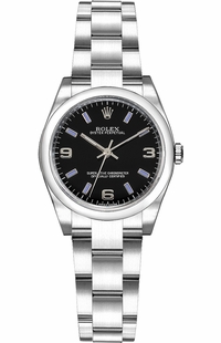 Rolex Oyster Perpetual 26 Oyster Bracelet Black Dial Watch 176200