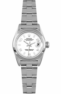 Rolex Oyster Perpetual 26 Stainless Steel White Arabic Dial Women's Watch 79160