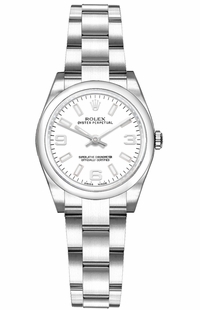 Rolex Oyster Perpetual 26 White Dial Women's Watch 176200-0011