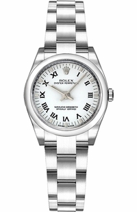 Rolex Oyster Perpetual 26 White Roman Numeral Dial Watch 176200