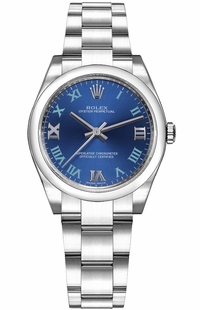 Rolex Oyster Perpetual 31 Blue Dial Womens Watch 177200-0015
