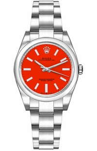 Rolex Oyster Perpetual 31 Coral Red Dial Women's Watch 277200-0008