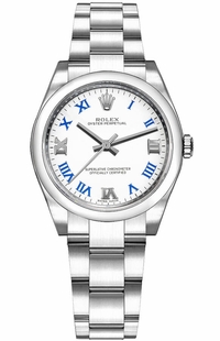 Rolex Oyster Perpetual 31 White Dial Gold & Steel Watch 177200