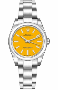 Rolex Oyster Perpetual 31 Yellow Dial Steel Women's Watch 277200-0005