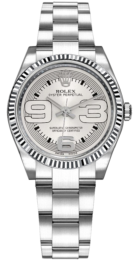 177234 Rolex Oyster Perpetual 31 Silver Dial Maxi Arabic