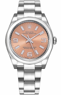 Rolex Oyster Perpetual 34 Pink Dial Women's Watch 114200