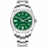 Rolex Oyster Perpetual 41 Green Dial Oystersteel Men's Watch 124300-0005
