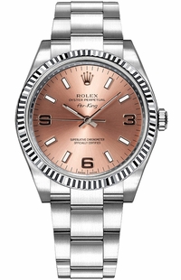 Rolex Oyster Perpetual Air-King Pink Dial Women's Watch 114234
