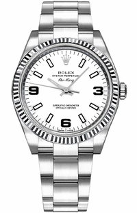 Rolex Oyster Perpetual Air-King White Dial Watch 114234