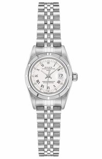 Rolex Oyster Perpetual Date 26 Engine Turned Bezel Women's Watch 69190