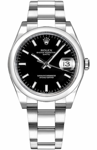 Rolex Oyster Perpetual Date 34 Black Dial Watch 115200
