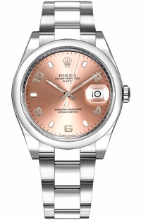Rolex Oyster Perpetual Date 34 Pink Dial Watch 115200