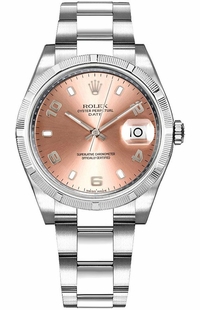 Rolex Oyster Perpetual Date 34 Pink Women's Watch 115210