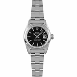 Rolex Oyster Perpetual Date Black Dial Women's Watch 69160